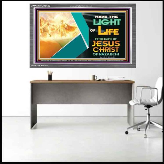 THE LIGHT OF LIFE OUR LORD JESUS CHRIST  Righteous Living Christian Acrylic Frame  GWANCHOR9552  