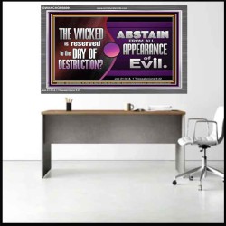 THE WICKED RESERVED FOR DAY OF DESTRUCTION  Acrylic Frame Scripture Décor  GWANCHOR9899  "33X25"