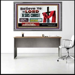 WHOSOEVER BELIEVETH ON HIM SHALL NOT BE ASHAMED  Contemporary Christian Wall Art  GWANCHOR9917  "33X25"