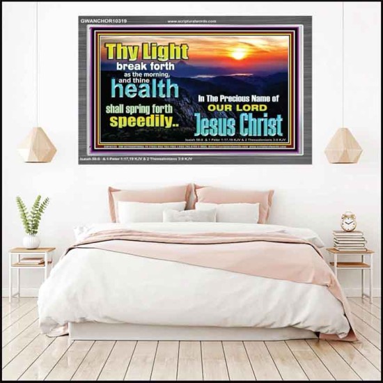 THY HEALTH WILL SPRING FORTH SPEEDILY  Custom Inspiration Scriptural Art Acrylic Frame  GWANCHOR10319  