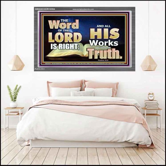 THE WORD OF THE LORD IS ALWAYS RIGHT  Unique Scriptural Picture  GWANCHOR10354  