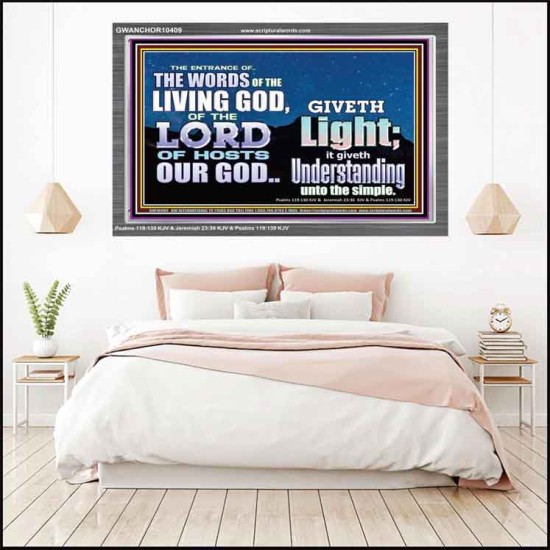 THE WORDS OF LIVING GOD GIVETH LIGHT  Unique Power Bible Acrylic Frame  GWANCHOR10409  