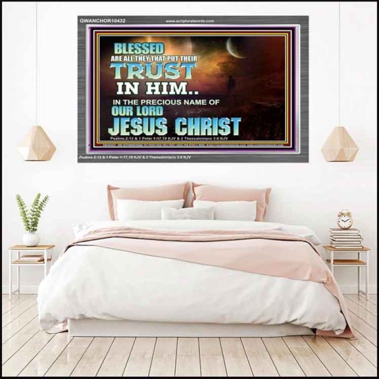 THE PRECIOUS NAME OF OUR LORD JESUS CHRIST  Bible Verse Art Prints  GWANCHOR10432  