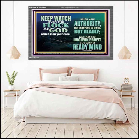 WATCH THE FLOCK OF GOD IN YOUR CARE  Scriptures Décor Wall Art  GWANCHOR10439  