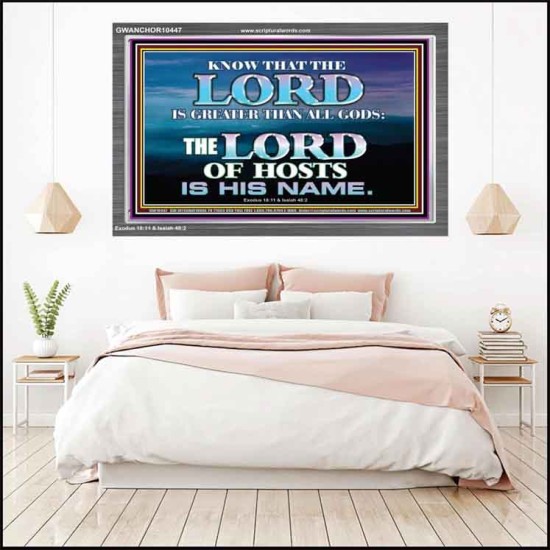 JEHOVAH GOD OUR LORD IS AN INCOMPARABLE GOD  Christian Acrylic Frame Wall Art  GWANCHOR10447  