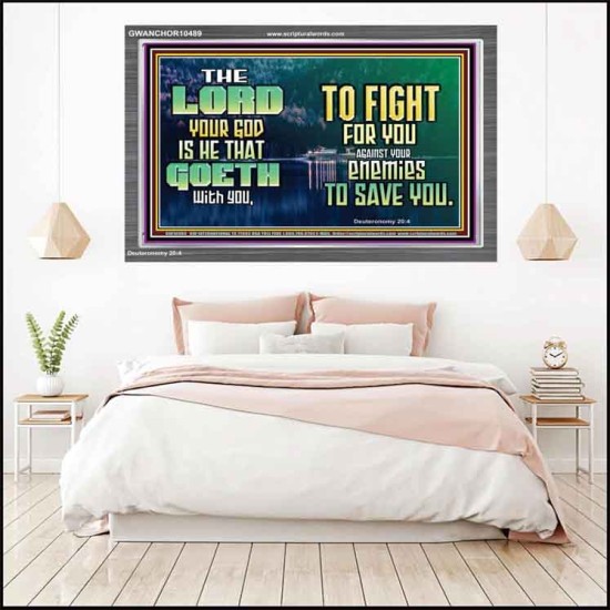 THE LORD IS WITH YOU TO SAVE YOU  Christian Wall Décor  GWANCHOR10489  