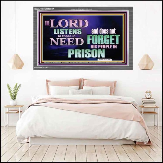 THE LORD NEVER FORGET HIS CHILDREN  Christian Artwork Acrylic Frame  GWANCHOR10507  