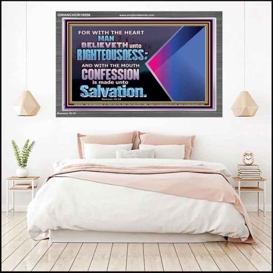 TRUSTING WITH THE HEART LEADS TO RIGHTEOUSNESS  Christian Quotes Acrylic Frame  GWANCHOR10556  