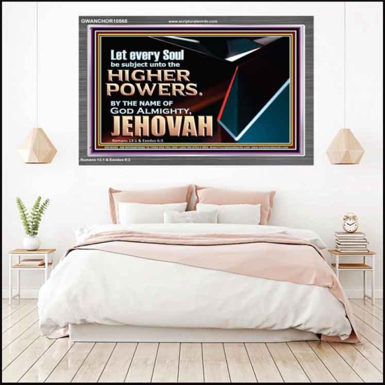JEHOVAH ALMIGHTY THE GREATEST POWER  Contemporary Christian Wall Art Acrylic Frame  GWANCHOR10568  