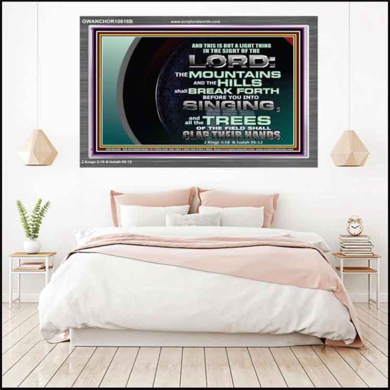 GO OUT WITH CELEBRATION AND BACK IN PEACE  Unique Bible Verse Acrylic Frame  GWANCHOR10618B  