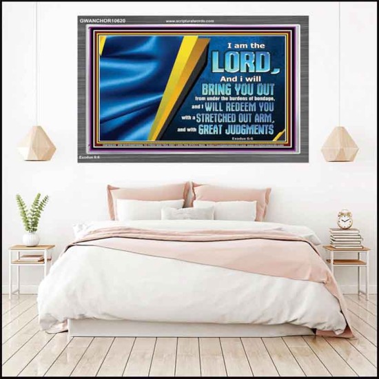 I WILL REDEEM YOU WITH A STRETCHED OUT ARM  New Wall Décor  GWANCHOR10620  