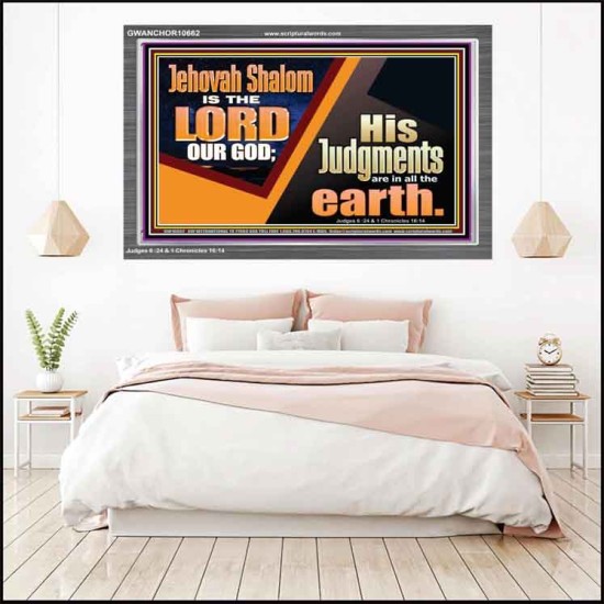 JEHOVAH SHALOM IS THE LORD OUR GOD  Ultimate Inspirational Wall Art Acrylic Frame  GWANCHOR10662  