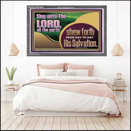 TESTIFY OF HIS SALVATION DAILY  Unique Power Bible Acrylic Frame  GWANCHOR10664  