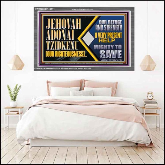 JEHOVAH ADONAI TZIDKENU OUR RIGHTEOUSNESS EVER PRESENT HELP  Unique Scriptural Acrylic Frame  GWANCHOR10711  