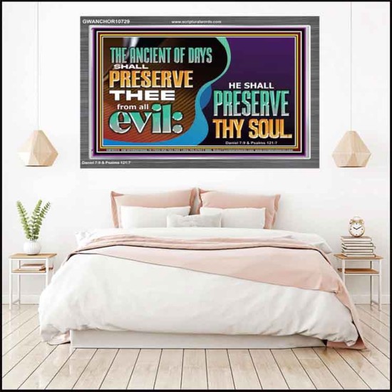 THE ANCIENT OF DAYS SHALL PRESERVE THEE FROM ALL EVIL  Scriptures Wall Art  GWANCHOR10729  
