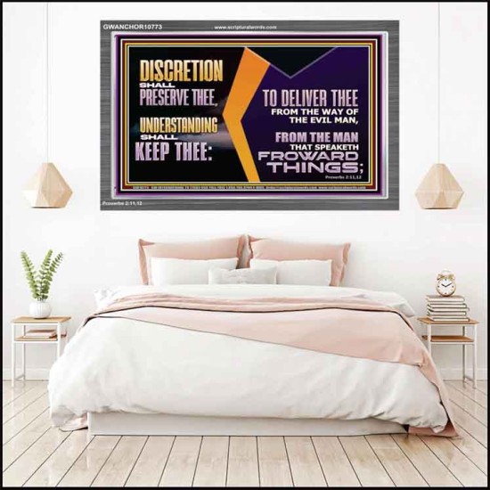 DISCRETION WILL WATCH OVER YOU UNDERSTANDING WILL GUARD YOU  Bible Verses Wall Art  GWANCHOR10773  