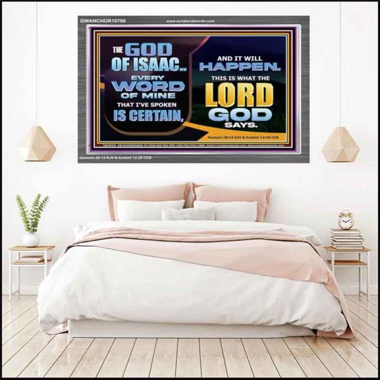 THE WORD OF THE LORD IS CERTAIN AND IT WILL HAPPEN  Modern Christian Wall Décor  GWANCHOR10780  