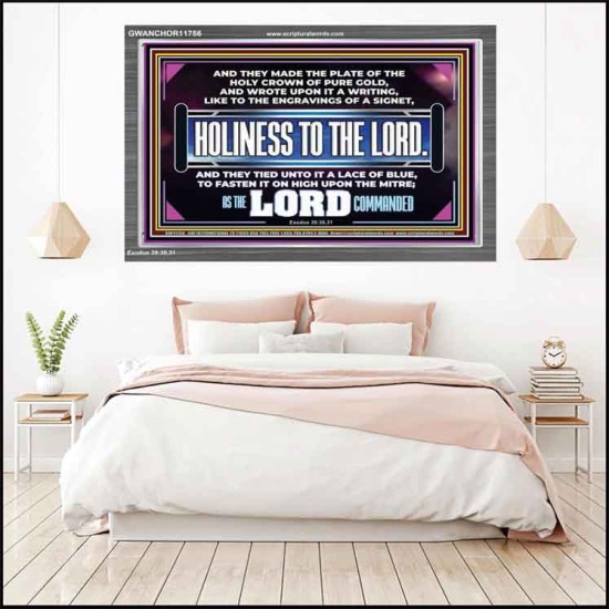 THE HOLY CROWN OF PURE GOLD  Righteous Living Christian Acrylic Frame  GWANCHOR11756  