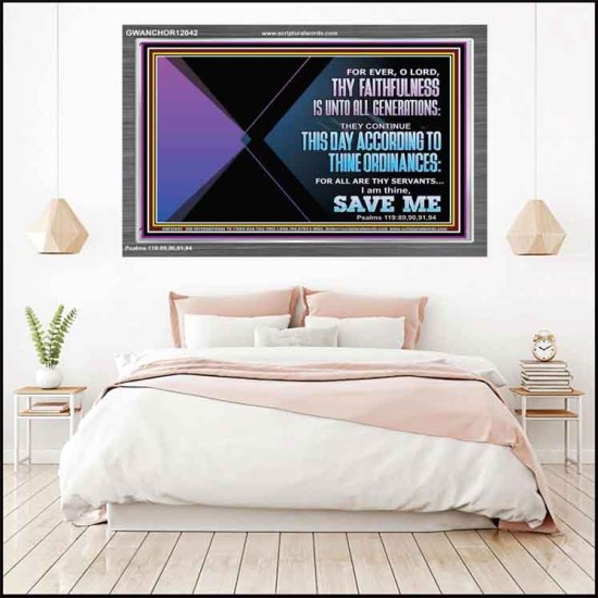 THIS DAY ACCORDING TO THY ORDINANCE O LORD SAVE ME  Children Room Wall Acrylic Frame  GWANCHOR12042  