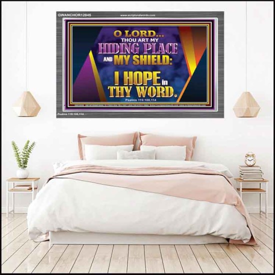 THOU ART MY HIDING PLACE AND SHIELD  Bible Verses Wall Art Acrylic Frame  GWANCHOR12045  