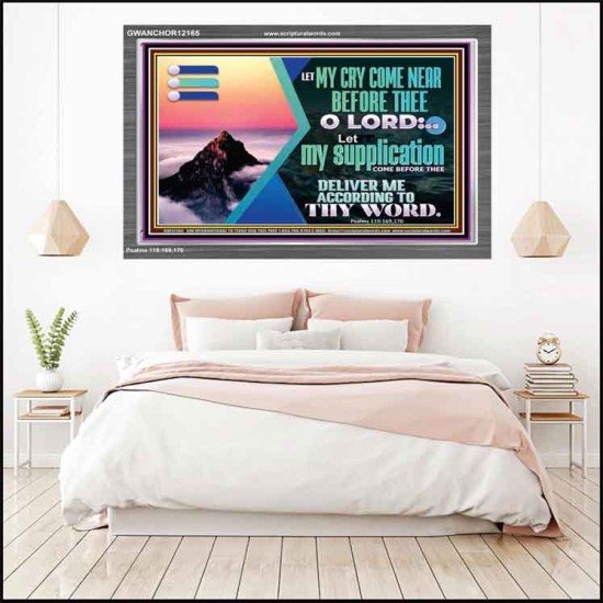 LET MY CRY COME NEAR BEFORE THEE O LORD  Inspirational Bible Verse Acrylic Frame  GWANCHOR12165  