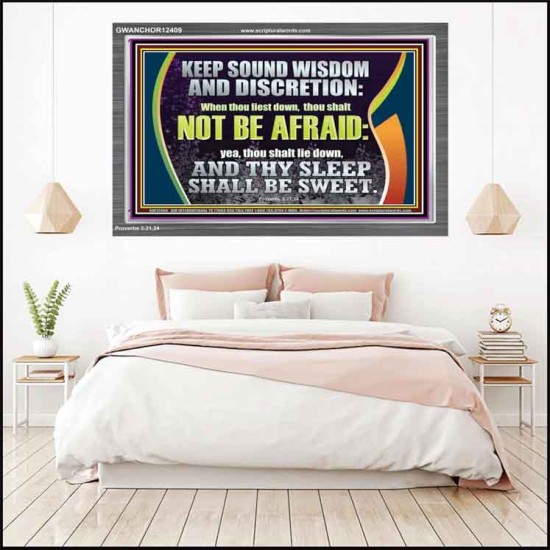 THY SLEEP SHALL BE SWEET  Ultimate Inspirational Wall Art  Acrylic Frame  GWANCHOR12409  