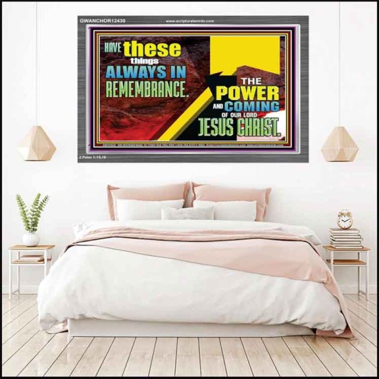 THE POWER AND COMING OF OUR LORD JESUS CHRIST  Righteous Living Christian Acrylic Frame  GWANCHOR12430  