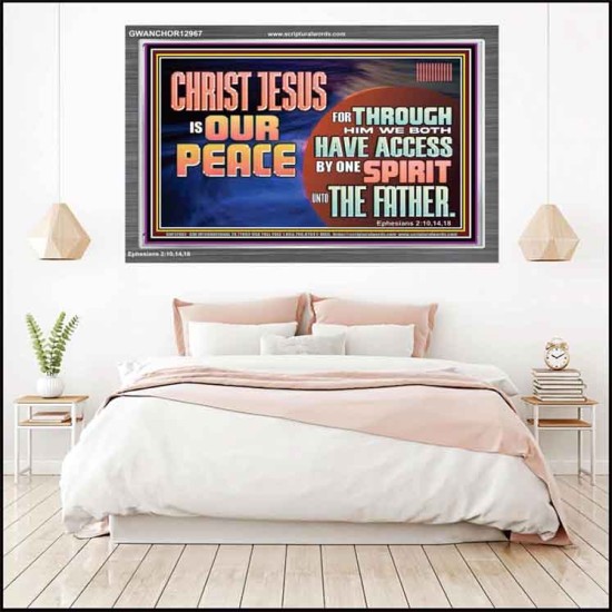 CHRIST JESUS IS OUR PEACE  Christian Paintings Acrylic Frame  GWANCHOR12967  