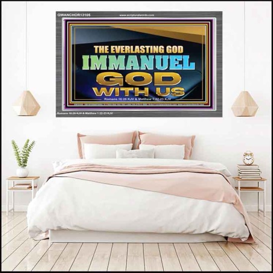 EVERLASTING GOD IMMANUEL..GOD WITH US  Contemporary Christian Wall Art Acrylic Frame  GWANCHOR13105  