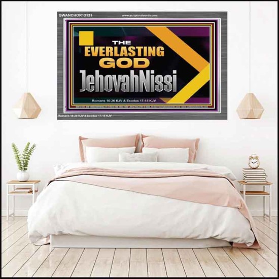 THE EVERLASTING GOD JEHOVAHNISSI  Contemporary Christian Art Acrylic Frame  GWANCHOR13131  