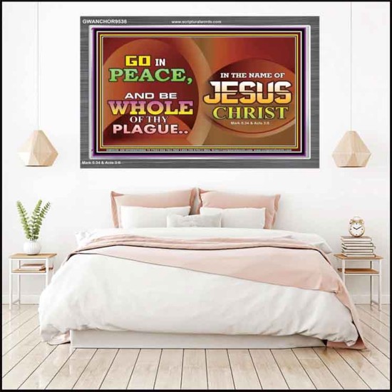 BE MADE WHOLE OF YOUR PLAGUE  Sanctuary Wall Acrylic Frame  GWANCHOR9538  