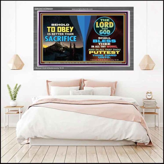 GOD SHALL BLESS THEE IN ALL THY WORKS  Ultimate Power Acrylic Frame  GWANCHOR9551  