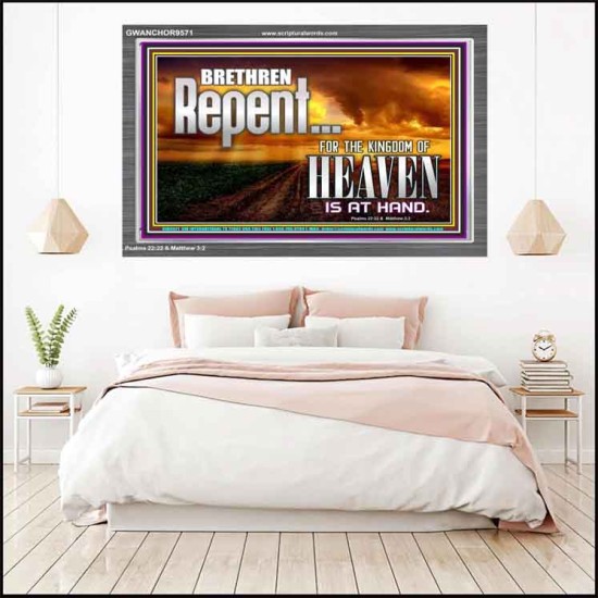 THE KINGDOM OF HEAVEN IS AT HAND  Children Room Acrylic Frame  GWANCHOR9571  