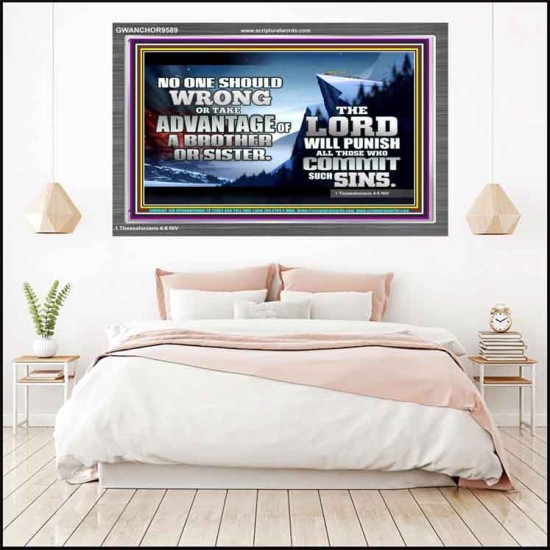 DO NOT TAKE ADVANTAGE OF YOUR BRETHREN  Children Room Acrylic Frame  GWANCHOR9589  