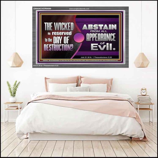 THE WICKED RESERVED FOR DAY OF DESTRUCTION  Acrylic Frame Scripture Décor  GWANCHOR9899  