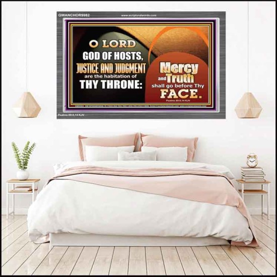 MERCY AND TRUTH SHALL GO BEFORE THEE O LORD OF HOSTS  Christian Wall Art  GWANCHOR9982  