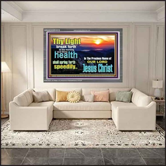 THY HEALTH WILL SPRING FORTH SPEEDILY  Custom Inspiration Scriptural Art Acrylic Frame  GWANCHOR10319  