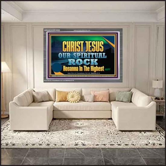 CHRIST JESUS OUR ROCK HOSANNA IN THE HIGHEST  Ultimate Inspirational Wall Art Acrylic Frame  GWANCHOR10529  