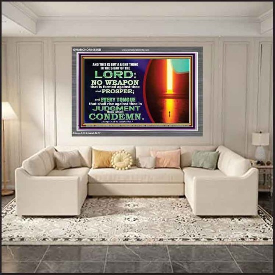 CONDEMN EVERY TONGUE THAT RISES AGAINST YOU IN JUDGEMENT  Custom Inspiration Scriptural Art Acrylic Frame  GWANCHOR10616B  