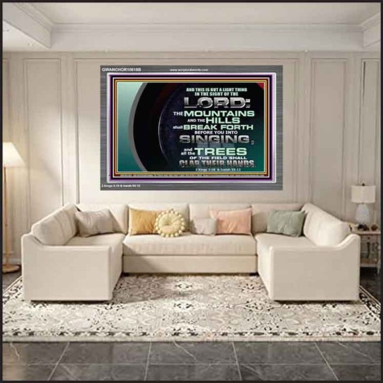 GO OUT WITH CELEBRATION AND BACK IN PEACE  Unique Bible Verse Acrylic Frame  GWANCHOR10618B  