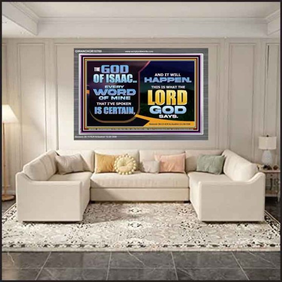 THE WORD OF THE LORD IS CERTAIN AND IT WILL HAPPEN  Modern Christian Wall Décor  GWANCHOR10780  