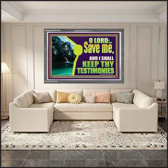 SAVE ME AND I SHALL KEEP THY TESTIMONIES  Inspirational Bible Verses Acrylic Frame  GWANCHOR12163  