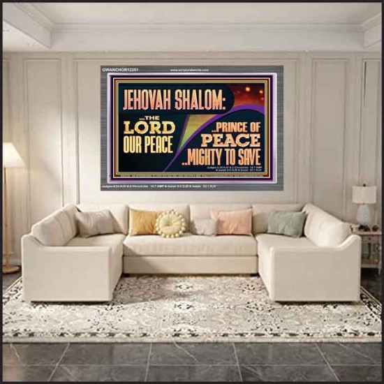 JEHOVAH SHALOM THE LORD OUR PEACE PRINCE OF PEACE  Righteous Living Christian Acrylic Frame  GWANCHOR12251  