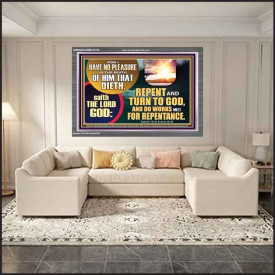 REPENT AND TURN TO GOD AND DO WORKS MEET FOR REPENTANCE  Christian Quotes Acrylic Frame  GWANCHOR12716  