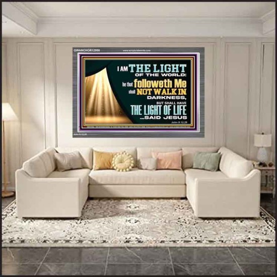 HE THAT FOLLOWETH ME SHALL NOT WALK IN DARKNESS  Modern Christian Wall Décor  GWANCHOR12956  