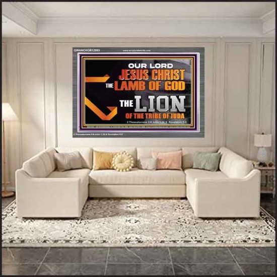 THE LION OF THE TRIBE OF JUDA CHRIST JESUS  Ultimate Inspirational Wall Art Acrylic Frame  GWANCHOR12993  