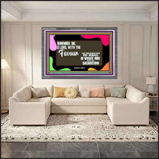 REMEMBER ME O GOD WITH THY FAVOUR AND SALVATION  Ultimate Inspirational Wall Art Acrylic Frame  GWANCHOR9582  