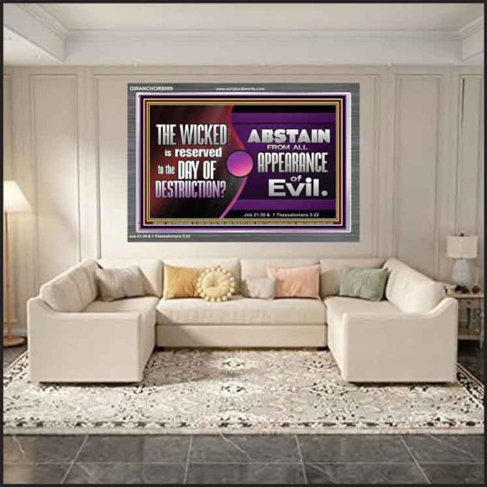 THE WICKED RESERVED FOR DAY OF DESTRUCTION  Acrylic Frame Scripture Décor  GWANCHOR9899  