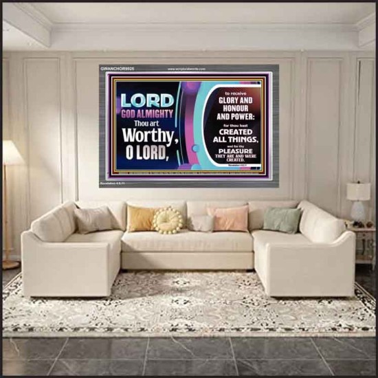LORD GOD ALMIGHTY HOSANNA IN THE HIGHEST  Contemporary Christian Wall Art Acrylic Frame  GWANCHOR9925  