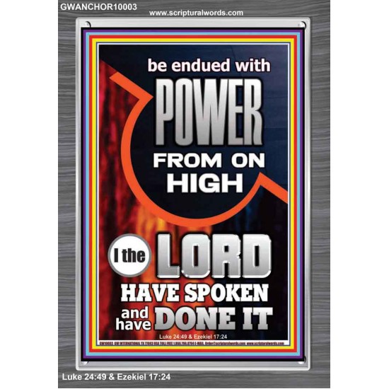 POWER FROM ON HIGH - HOLY GHOST FIRE  Righteous Living Christian Picture  GWANCHOR10003  